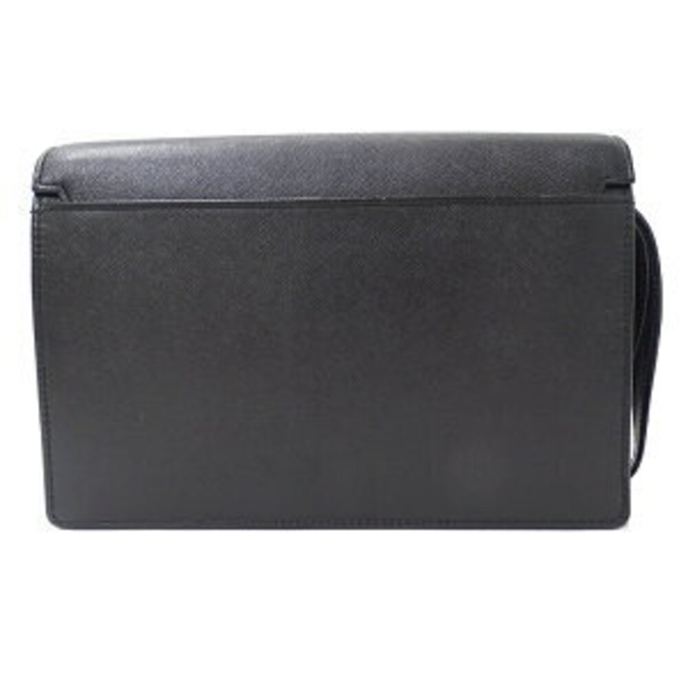 Burberry Clutch Bag Shoulder Leather Black Business - Picture 2 of 8